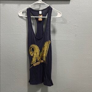 PINK Victoria's Secret Navy Milwaukee Brewers Tank Top
